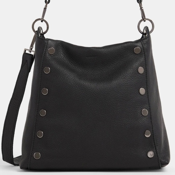 NWT Hammitt large Bryant Black with Gunmetal rivets Shoulder Bag - Picture 2 of 16
